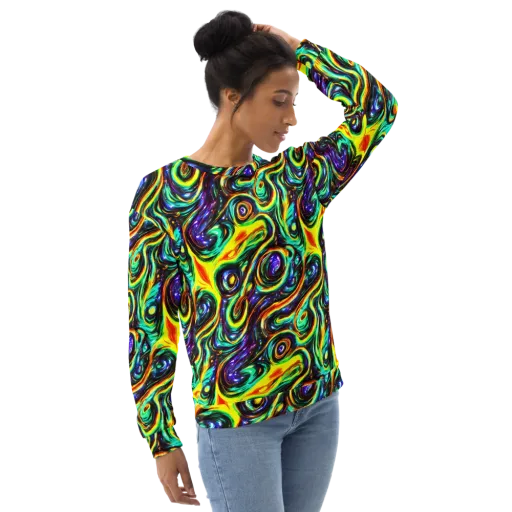 Warped Aurora on a Sweatshirt