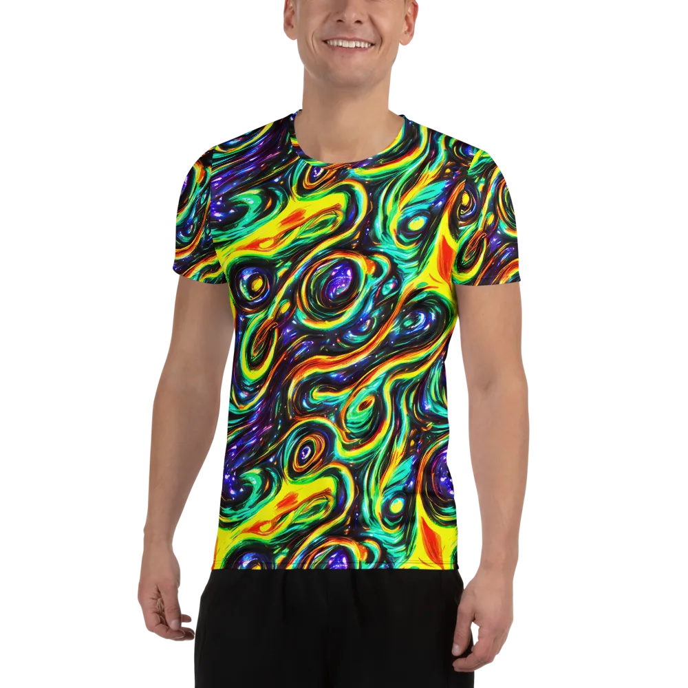 Warped Aurora on Men's Athletic T-Shirt — Front