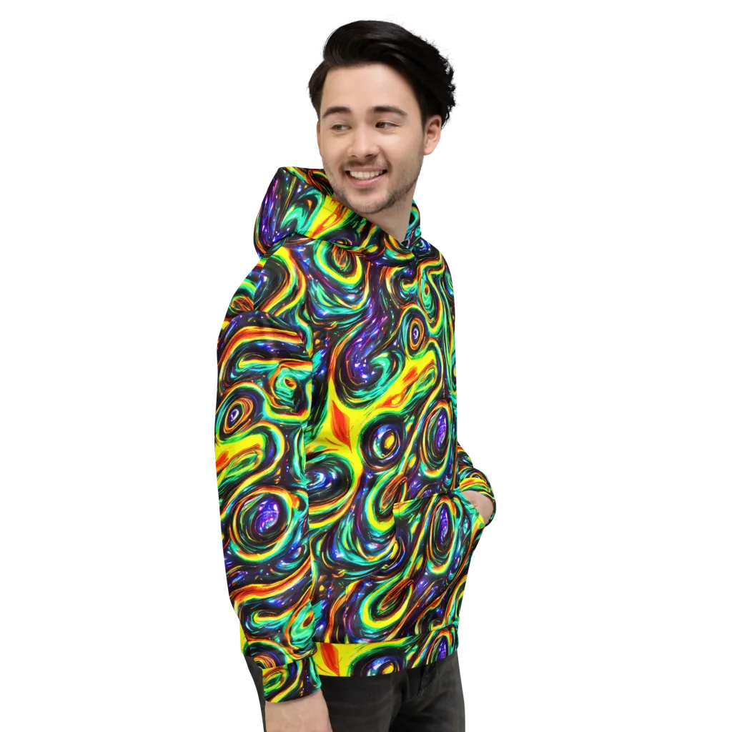 Warped Aurora on Hoodie — Right