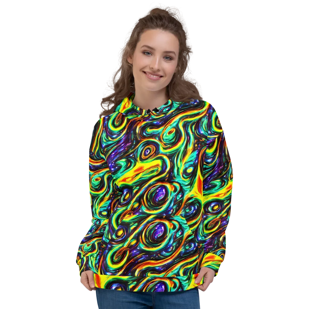Warped Aurora on Hoodie — Front