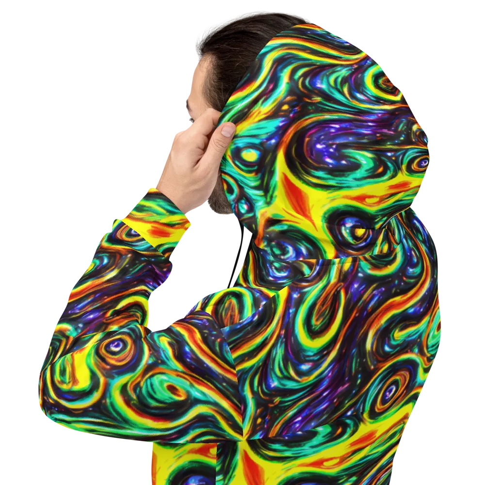 Warped Aurora on Hoodie — Back