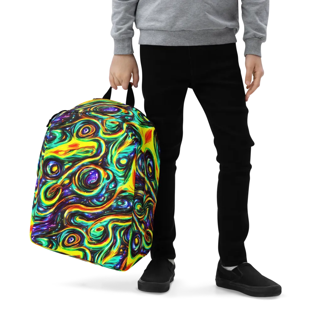 Warped Aurora on Minimalist Backpack — Zoomed-in