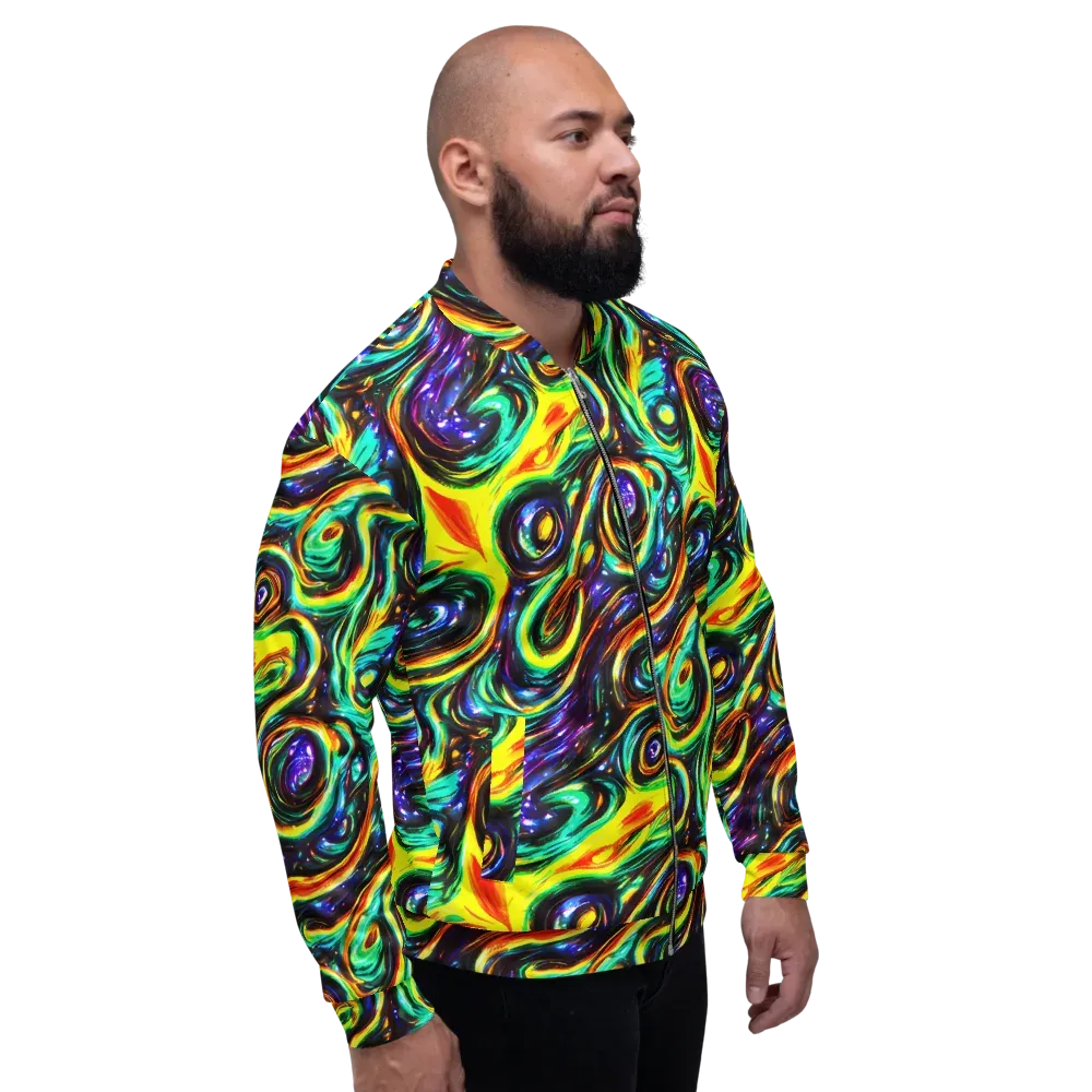 Warped Aurora on Bomber Jacket — Right
