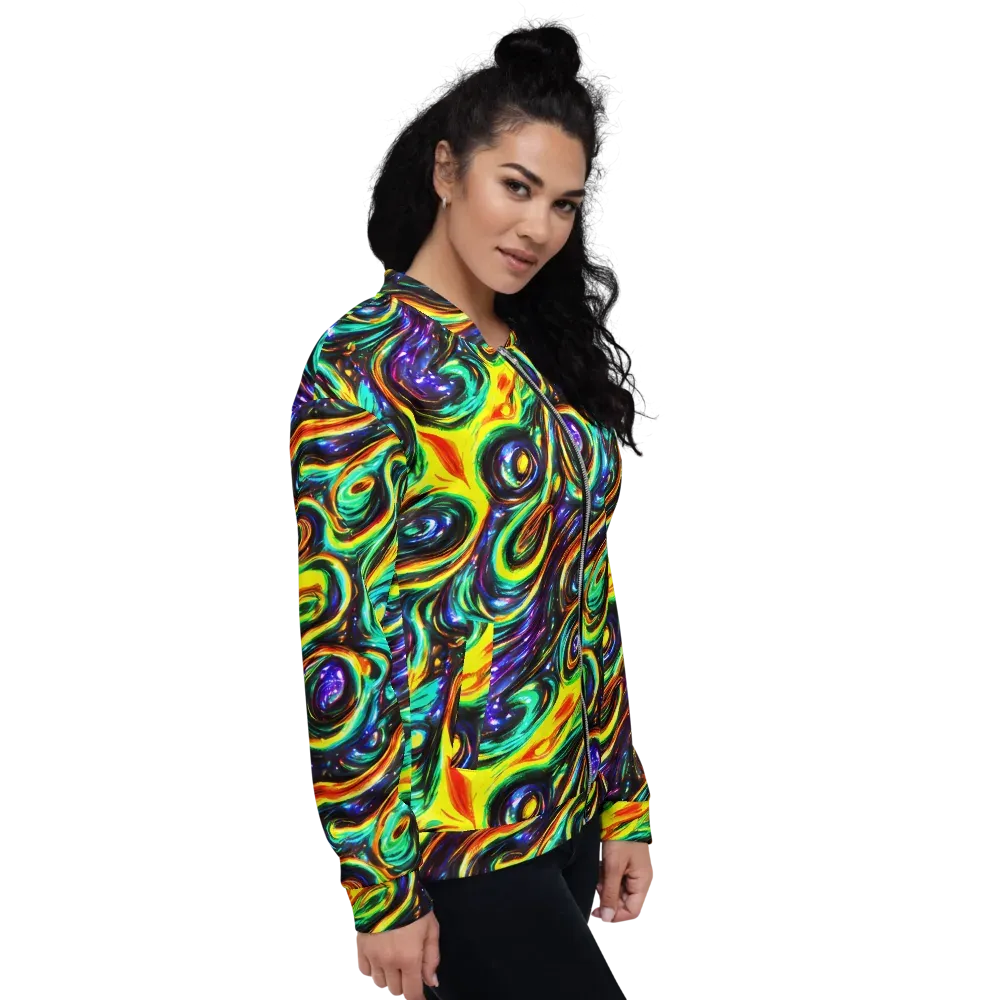 Warped Aurora on Bomber Jacket — Right