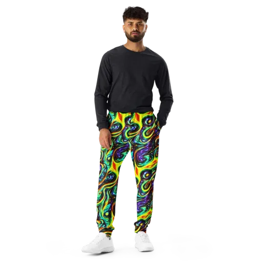 Warped Aurora on a Men's Joggers