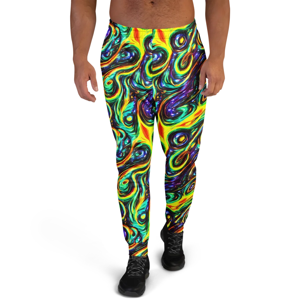 Warped Aurora on Men's Joggers — Front