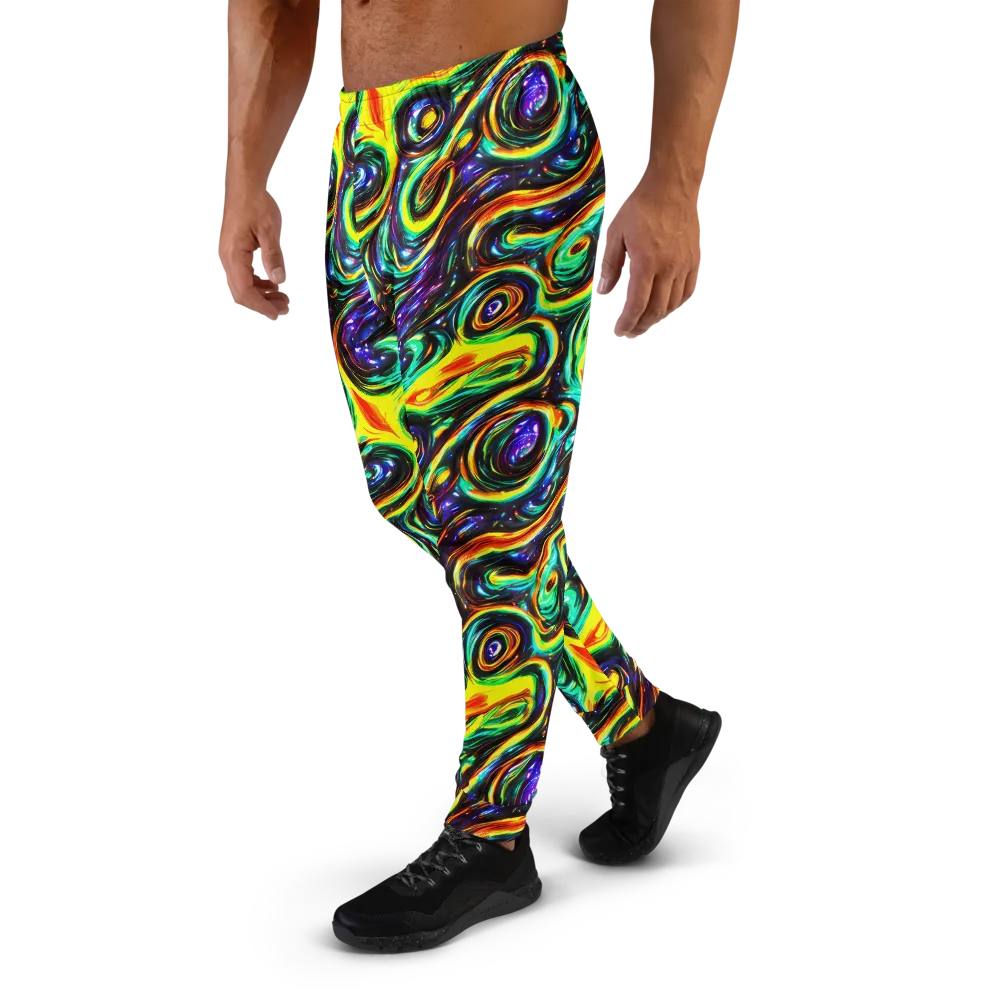 Warped Aurora on Men's Joggers — Left