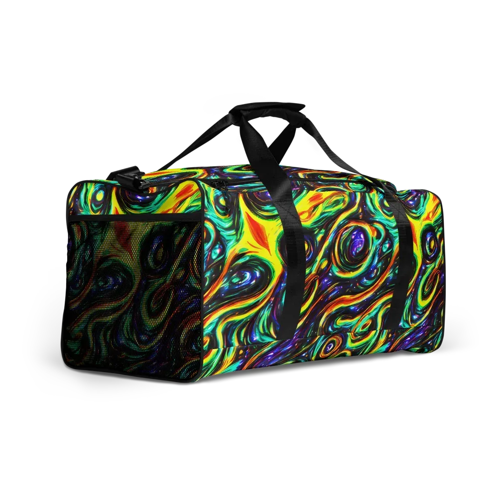 Warped Aurora on Duffle Bag — Right Front