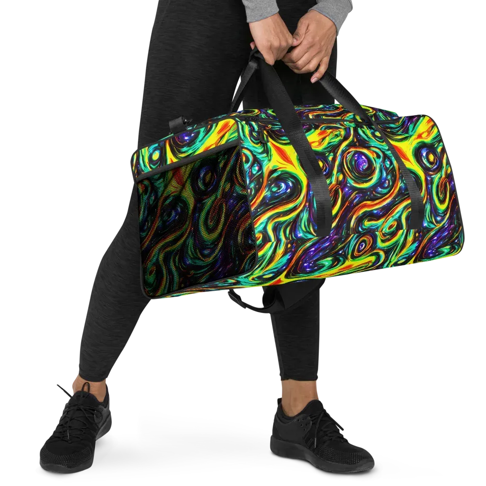 Warped Aurora on Duffle Bag — Right Front