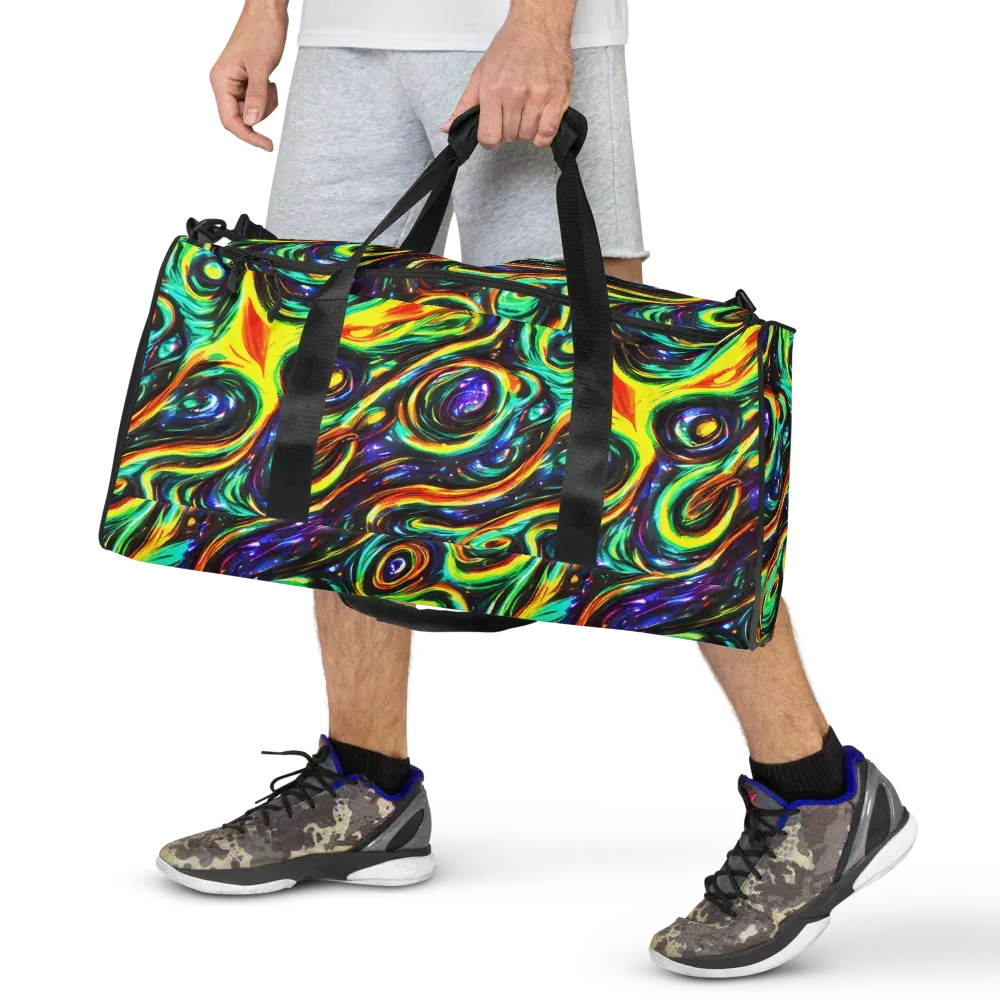Warped Aurora on Duffle Bag — Front