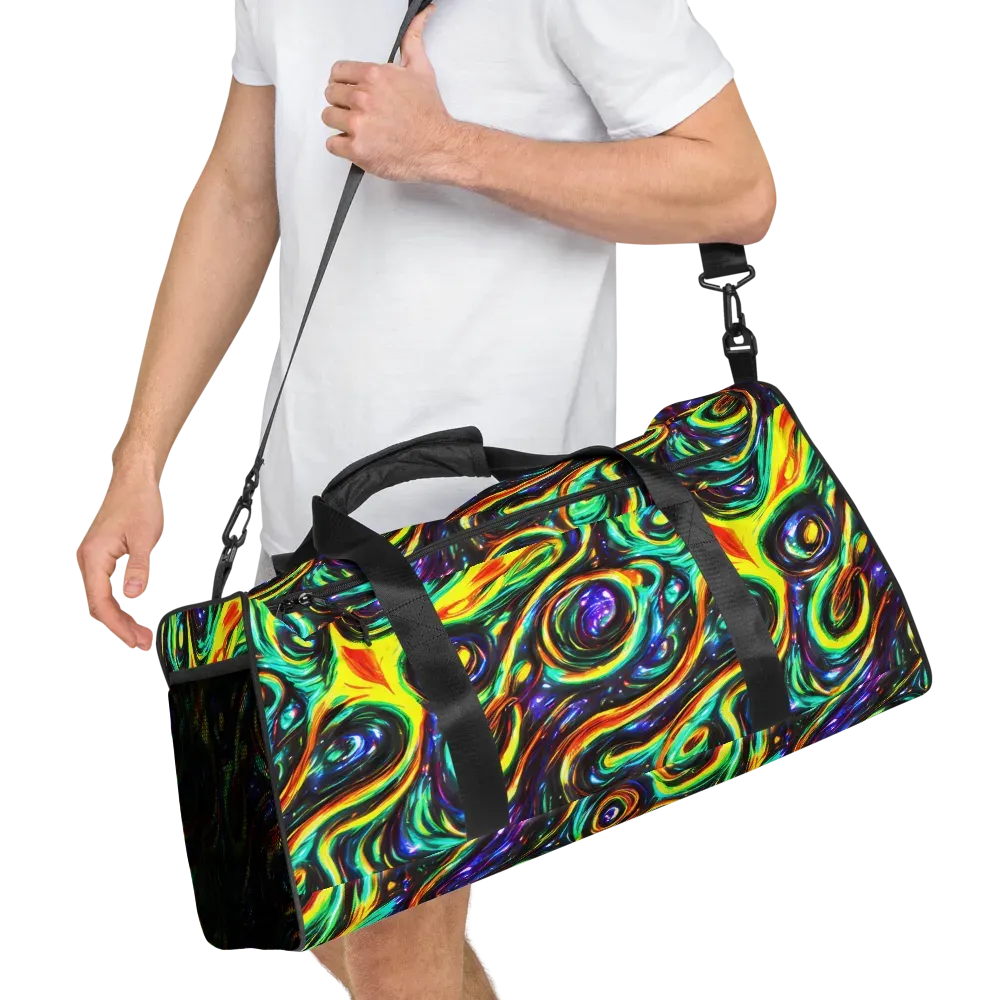 Warped Aurora on Duffle Bag — Right Front