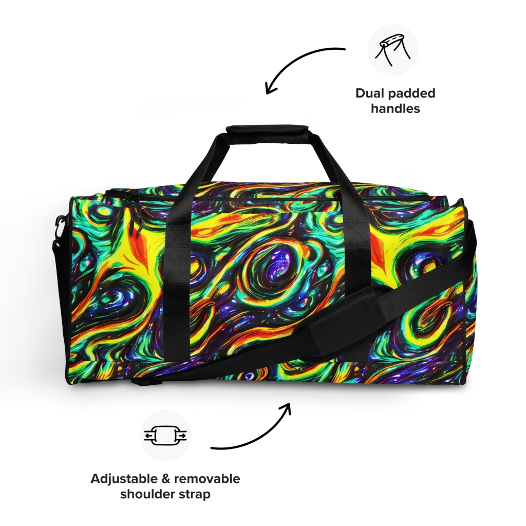 Warped Aurora on Duffle Bag — Front