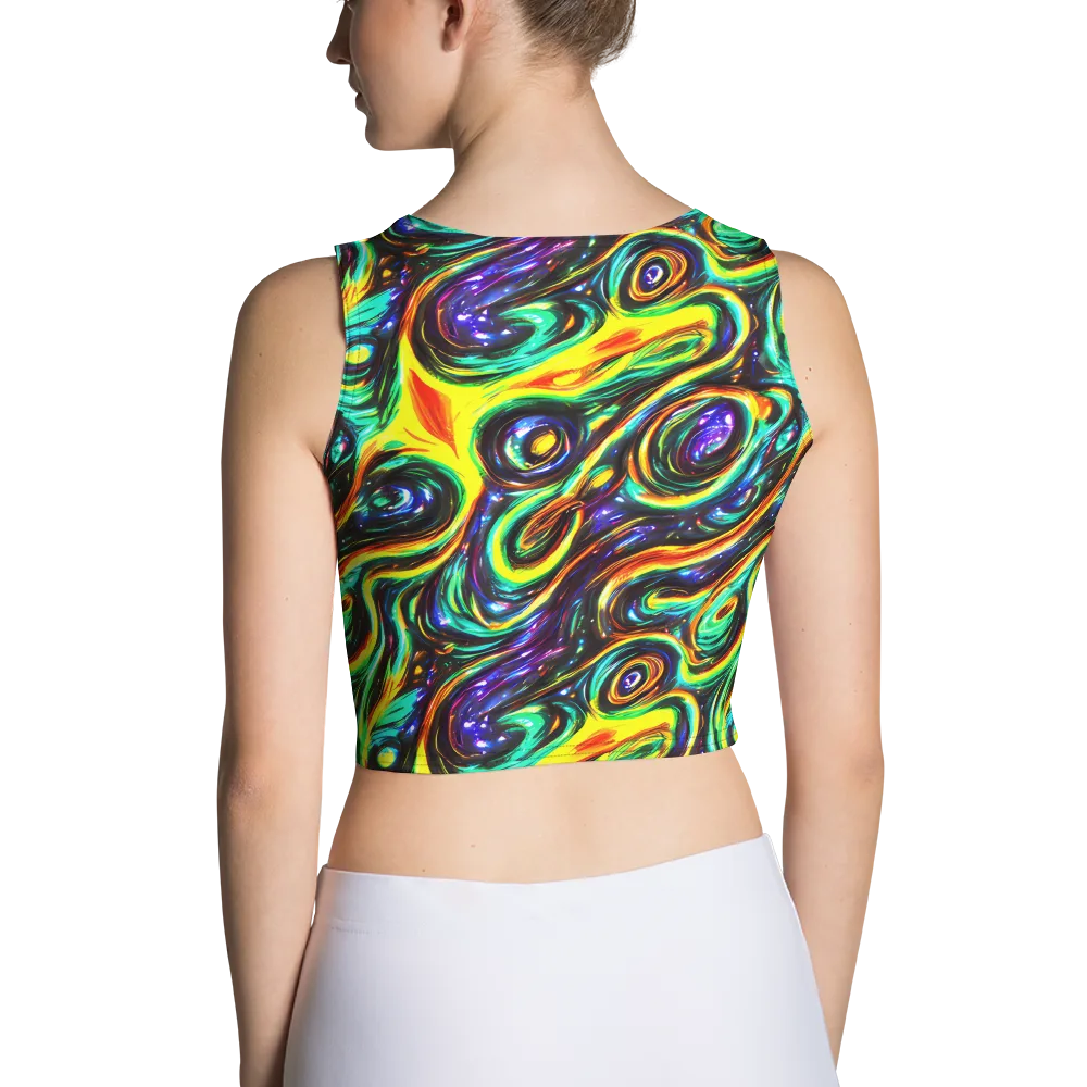 Warped Aurora on Crop Top — Back