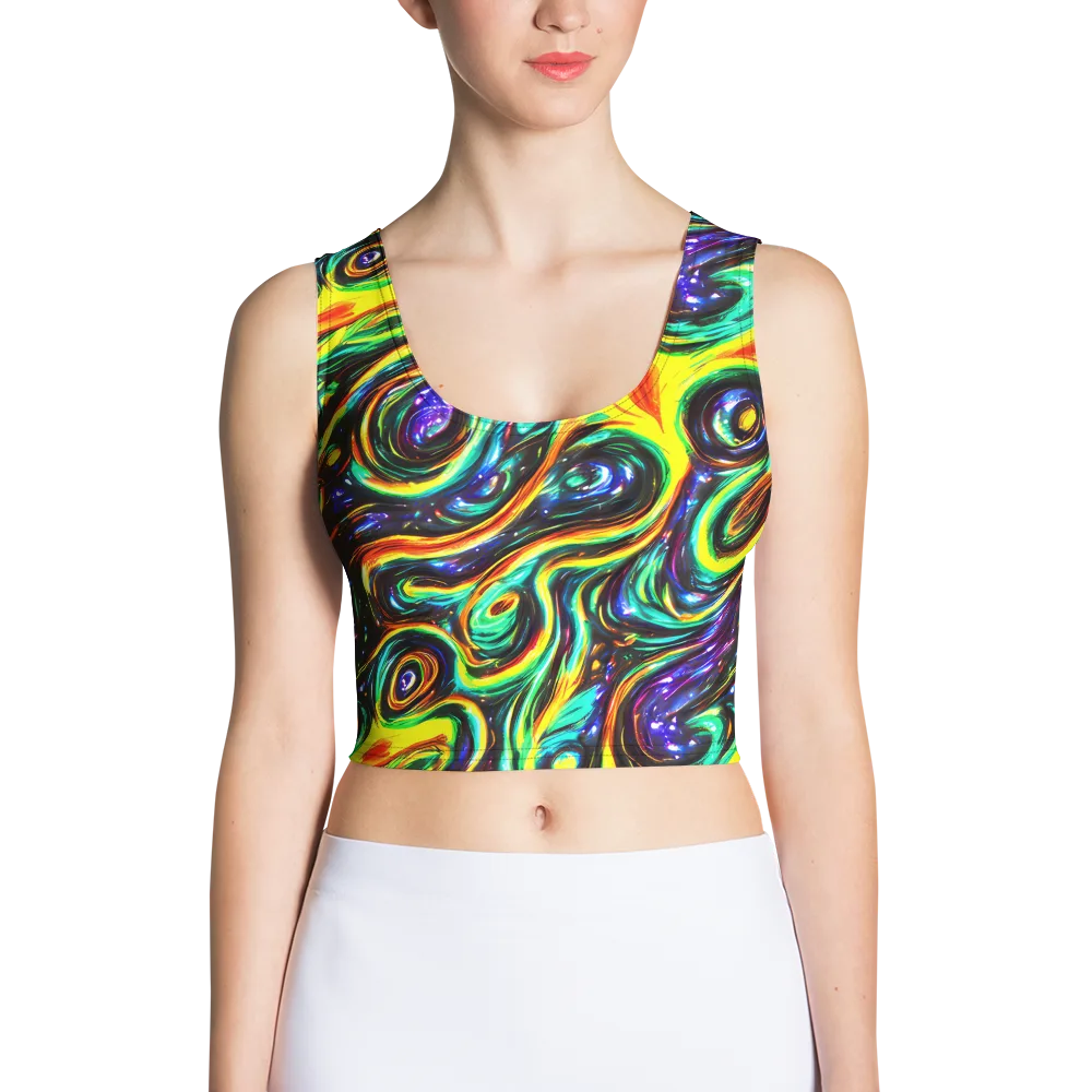 Warped Aurora on Crop Top — Front