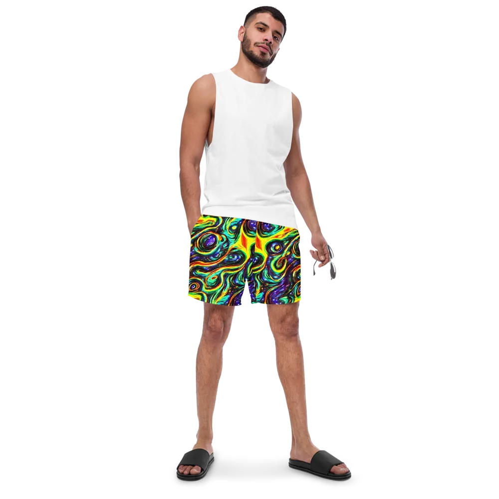 Warped Aurora on Swim Trunks — Front