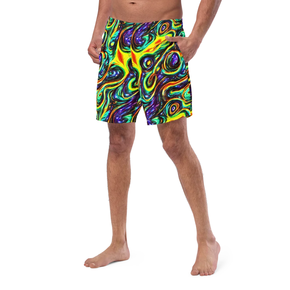 Warped Aurora on Swim Trunks — Left Front