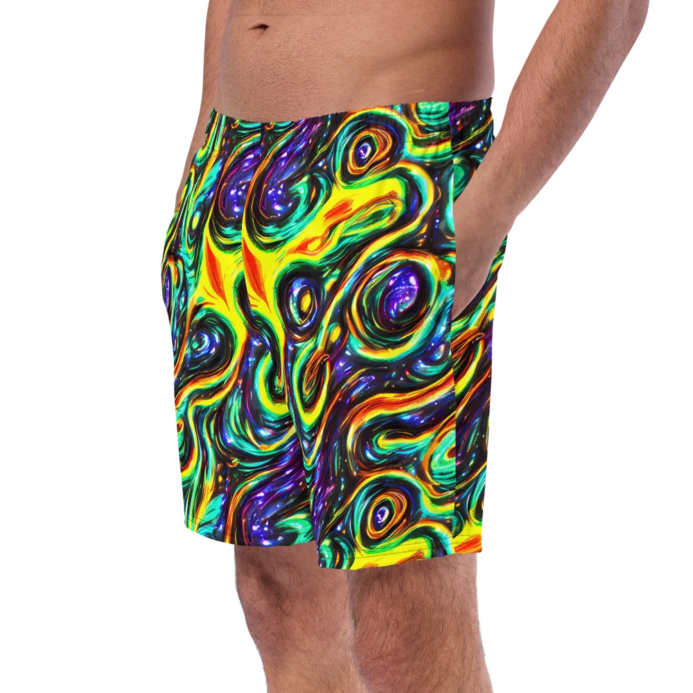 Warped Aurora on Swim Trunks — Left Front