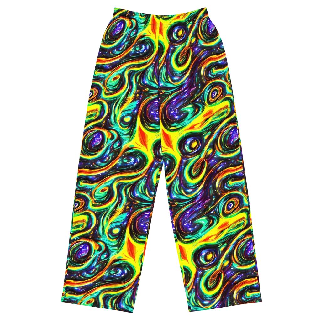Warped Aurora on Wide-Leg Pants — Front