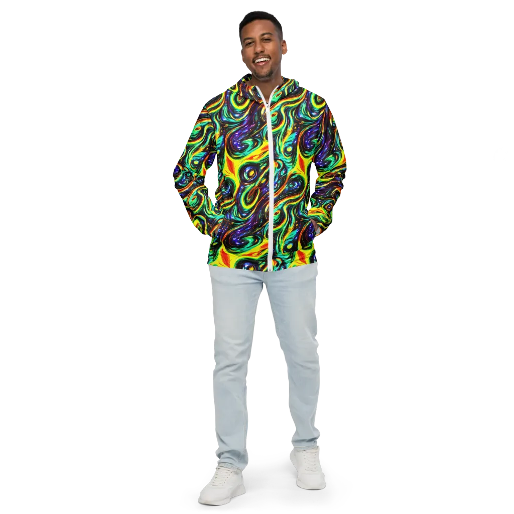 Warped Aurora on Men's Windbreaker — Front