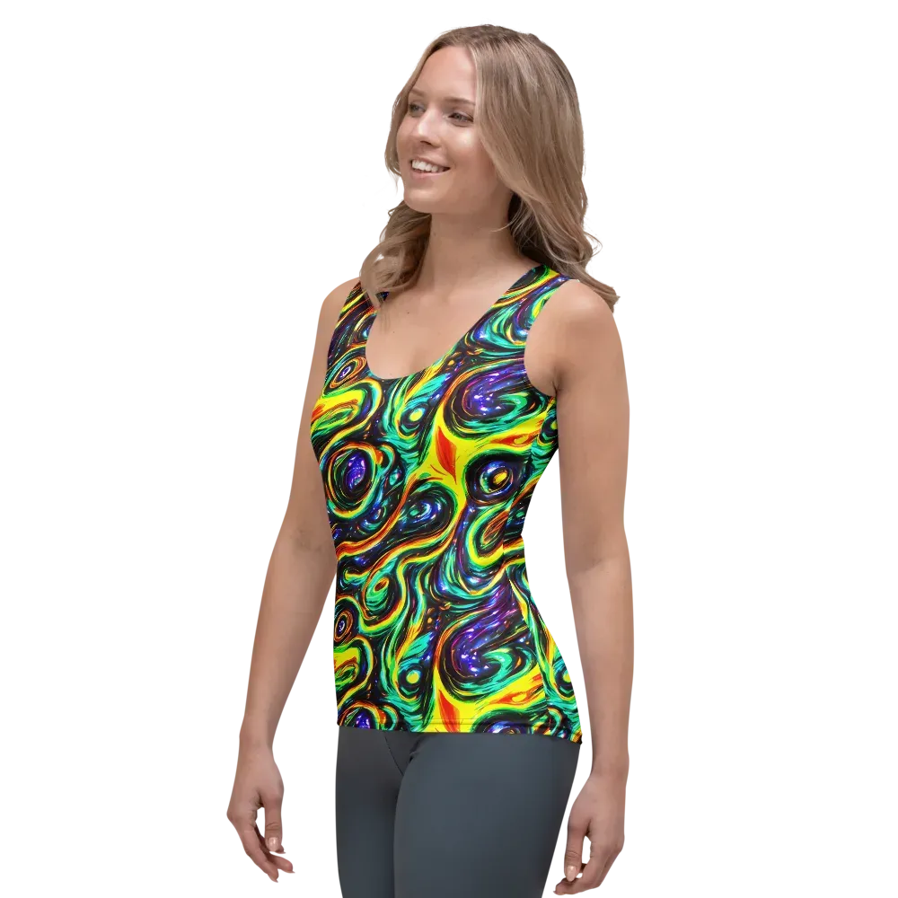 Warped Aurora on Women's Tank Top — Left Front