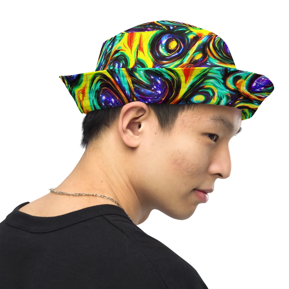Warped Aurora on Reversible Bucket Hat — Right Outside