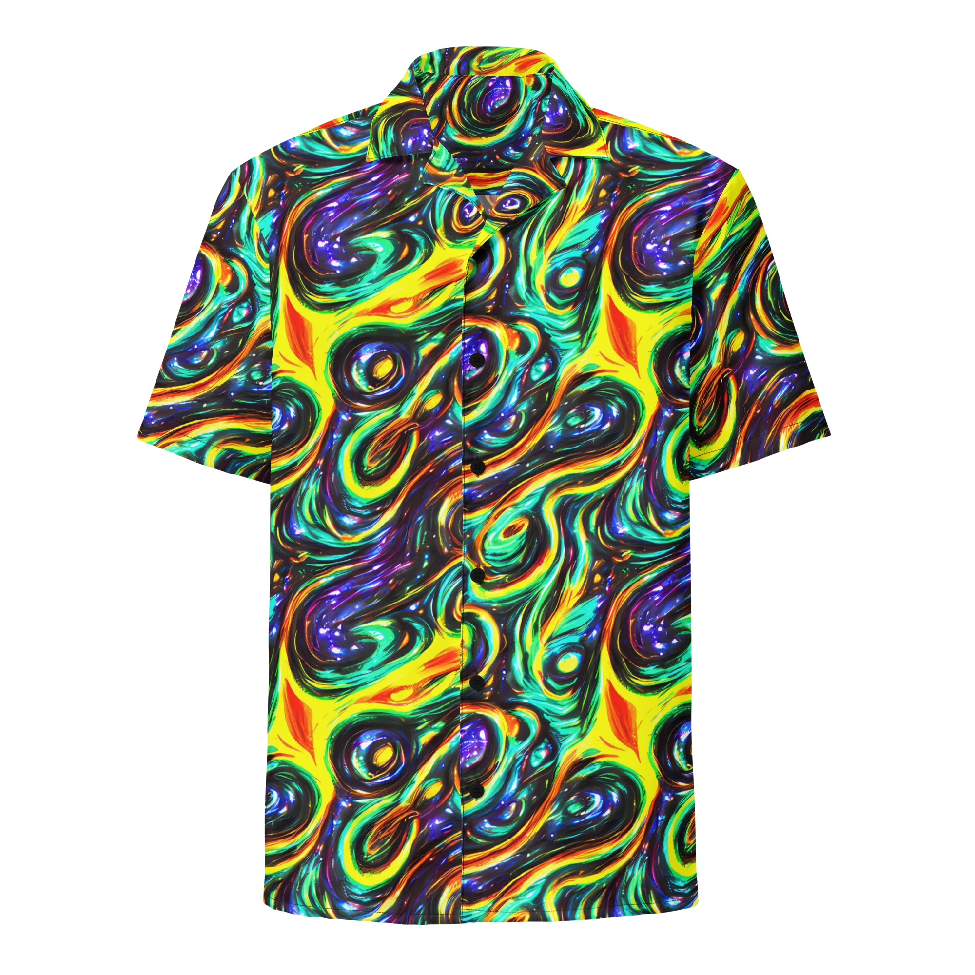 Warped Aurora on Button Shirt — Front