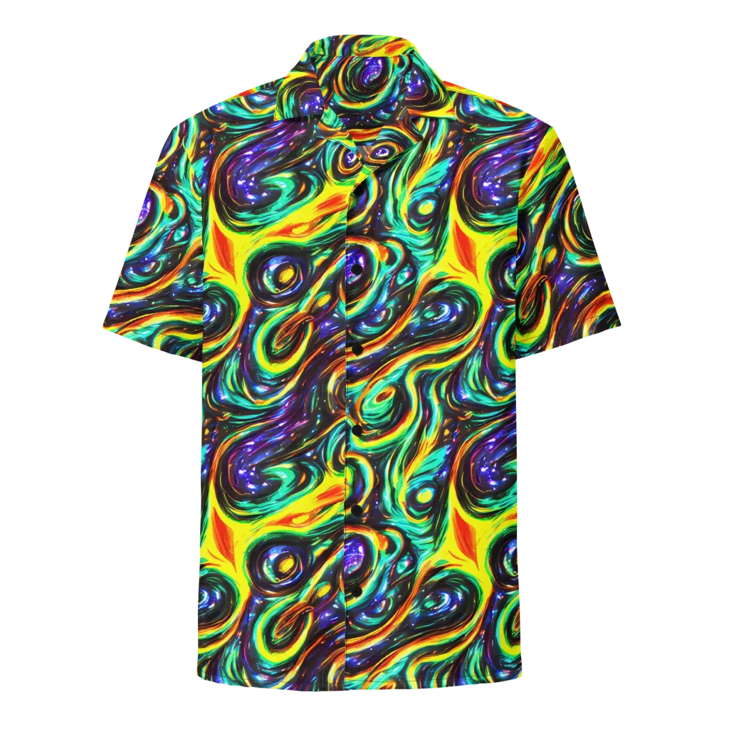 Warped Aurora on Button Shirt — Front