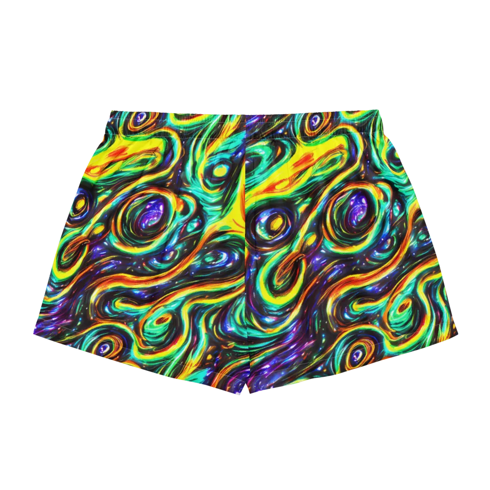 Warped Aurora on Women's Pajama Shorts — Back