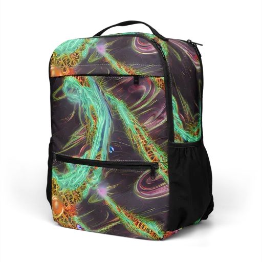 Turquoise Vortex on a Utility Backpack