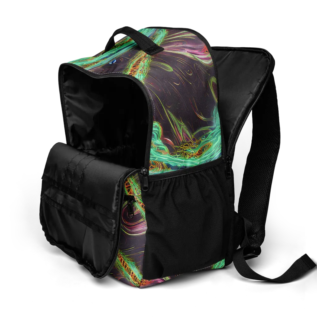 Turquoise Vortex on Utility Backpack — Product details 2