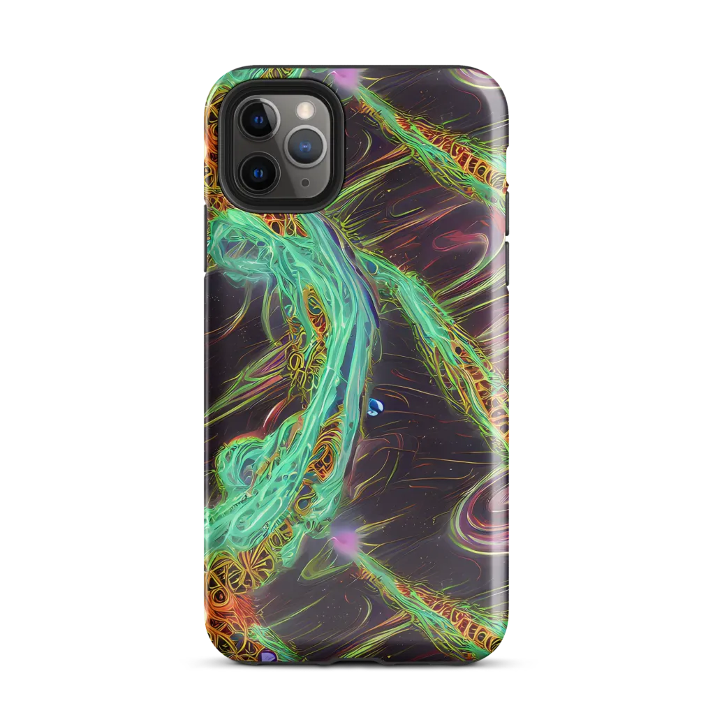 Turquoise Vortex on Tough Case for iPhone® — Front