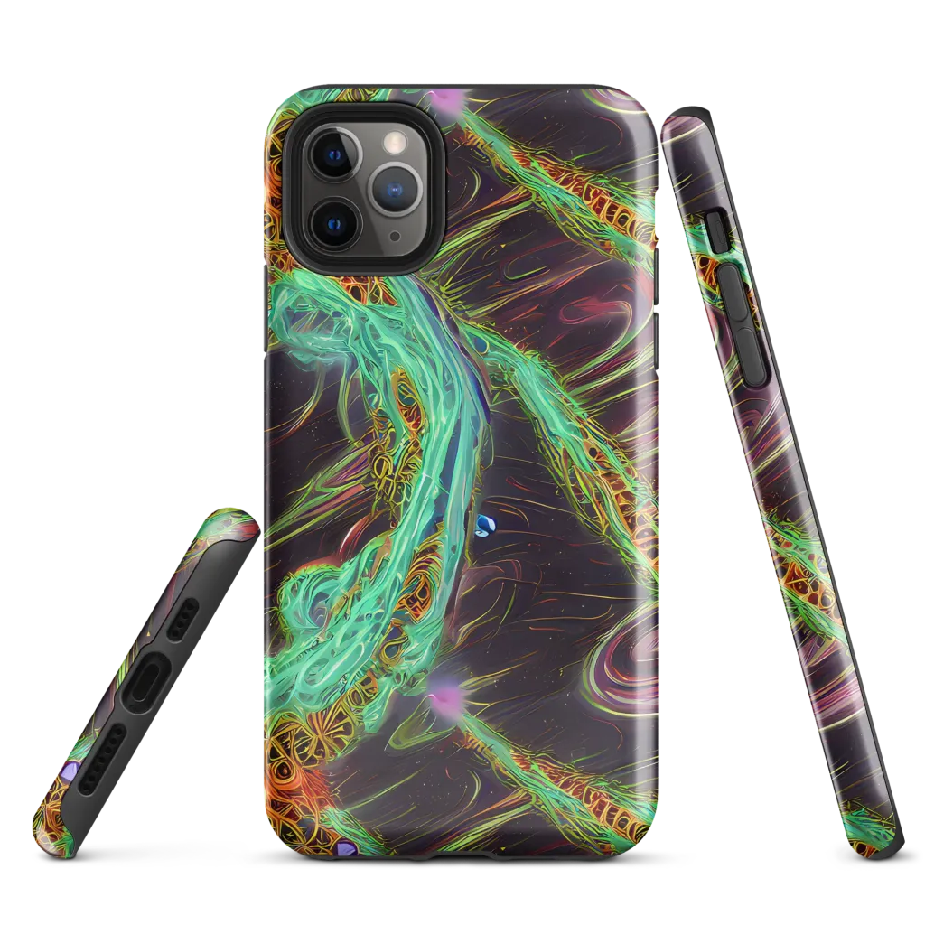 Turquoise Vortex on Tough Case for iPhone® — Front