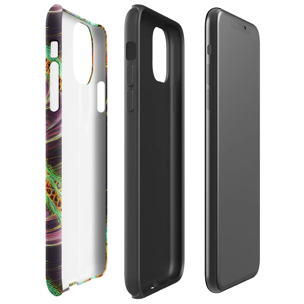 Turquoise Vortex on Tough Case for iPhone® — Right