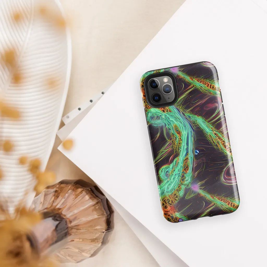 Turquoise Vortex on Tough Case for iPhone® — Front
