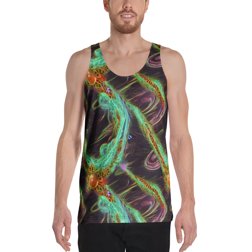 Turquoise Vortex on Men's Tank Top — Front