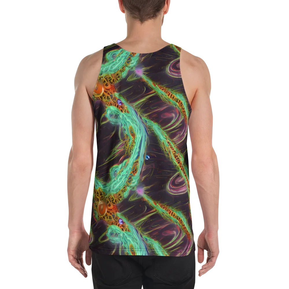 Turquoise Vortex on Men's Tank Top — Back