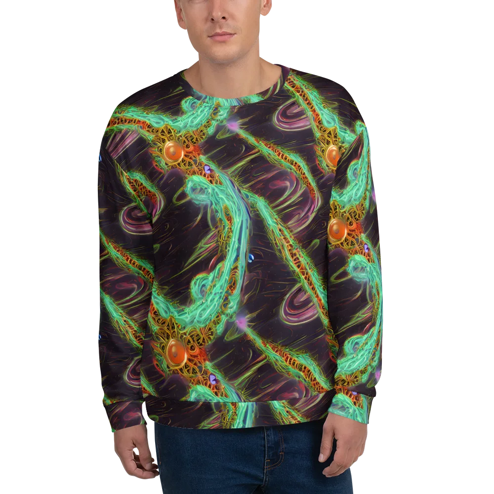 Turquoise Vortex on Sweatshirt — Front