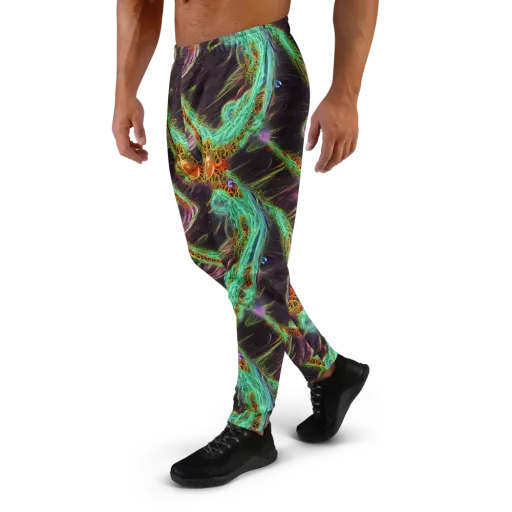 Turquoise Vortex on a Men's Joggers