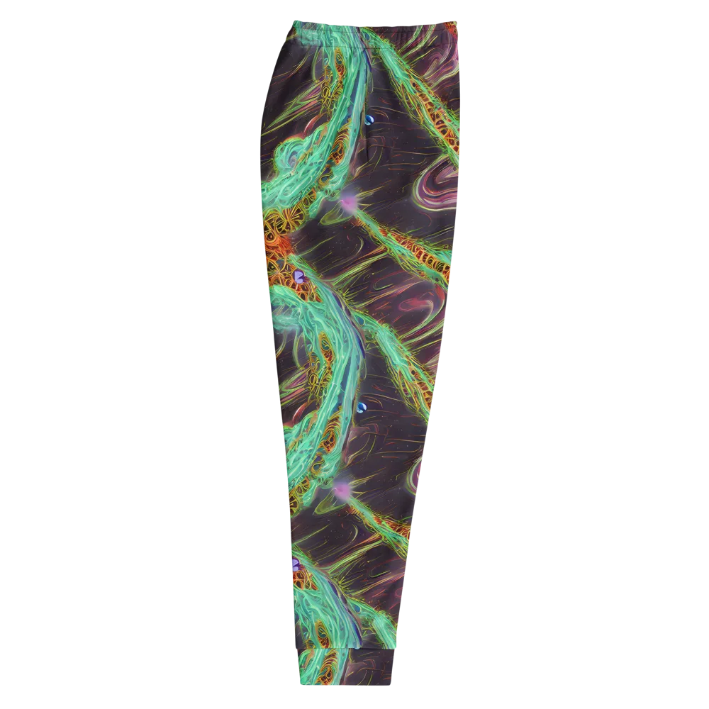 Turquoise Vortex on Men's Joggers — Right