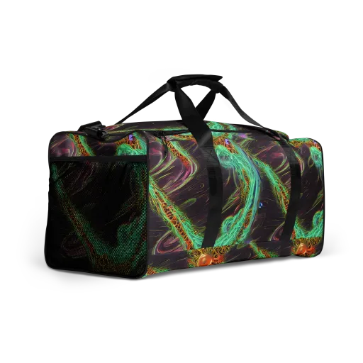 Turquoise Vortex on a Duffle Bag
