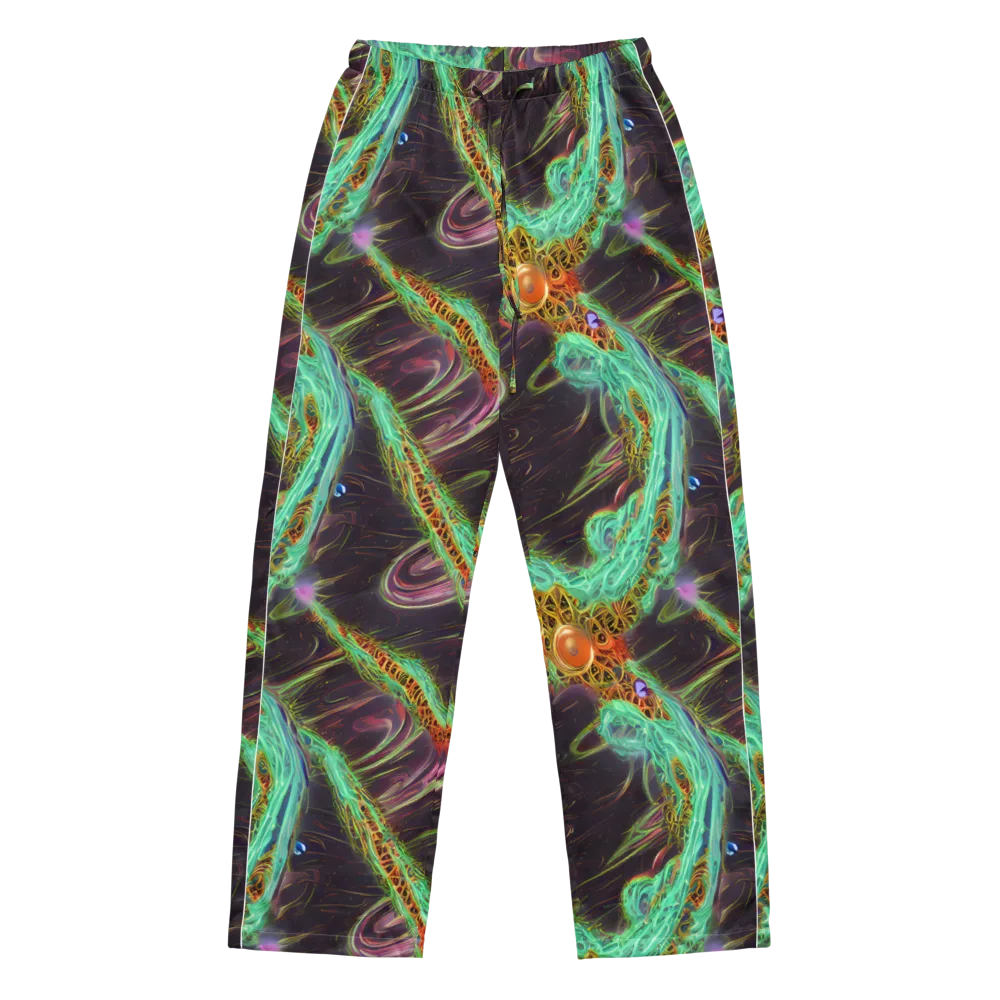 Turquoise Vortex on Women's Pajama Pants — Front
