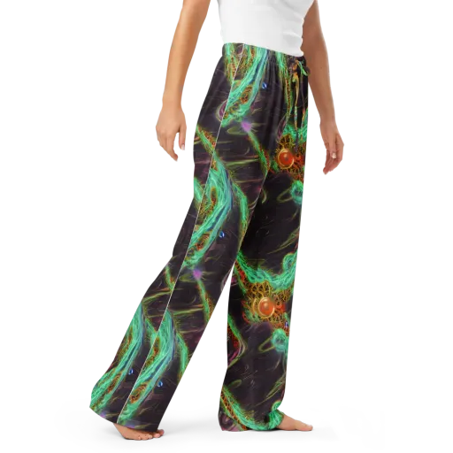 Turquoise Vortex on a Women's Pajama Pants