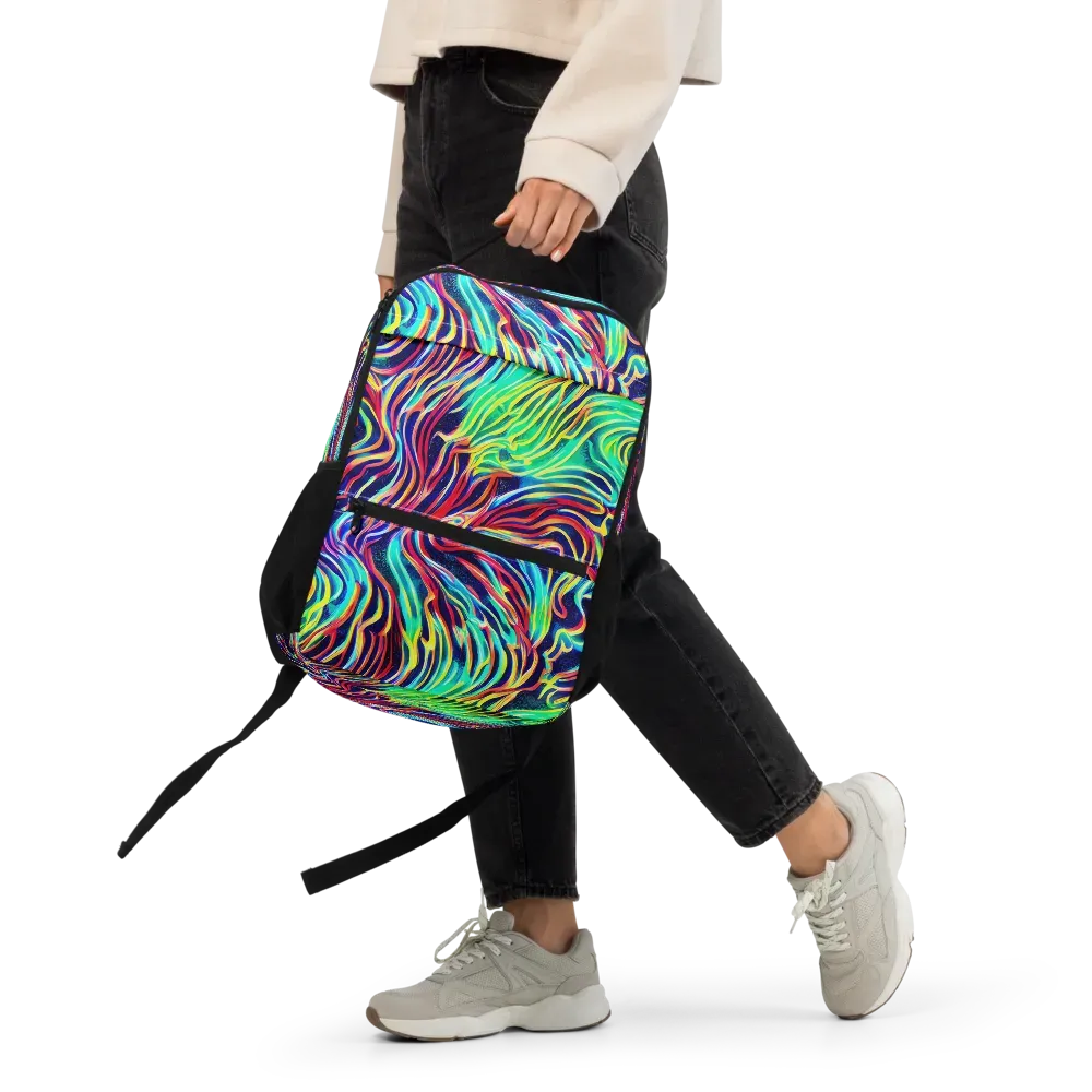 Cobalt Ribbon Reef on Utility Backpack — Front