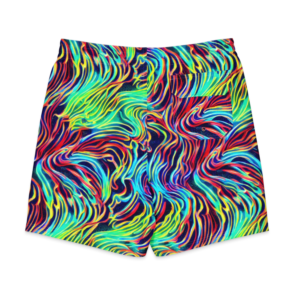 Cobalt Ribbon Reef on Men's Board Shorts — Back