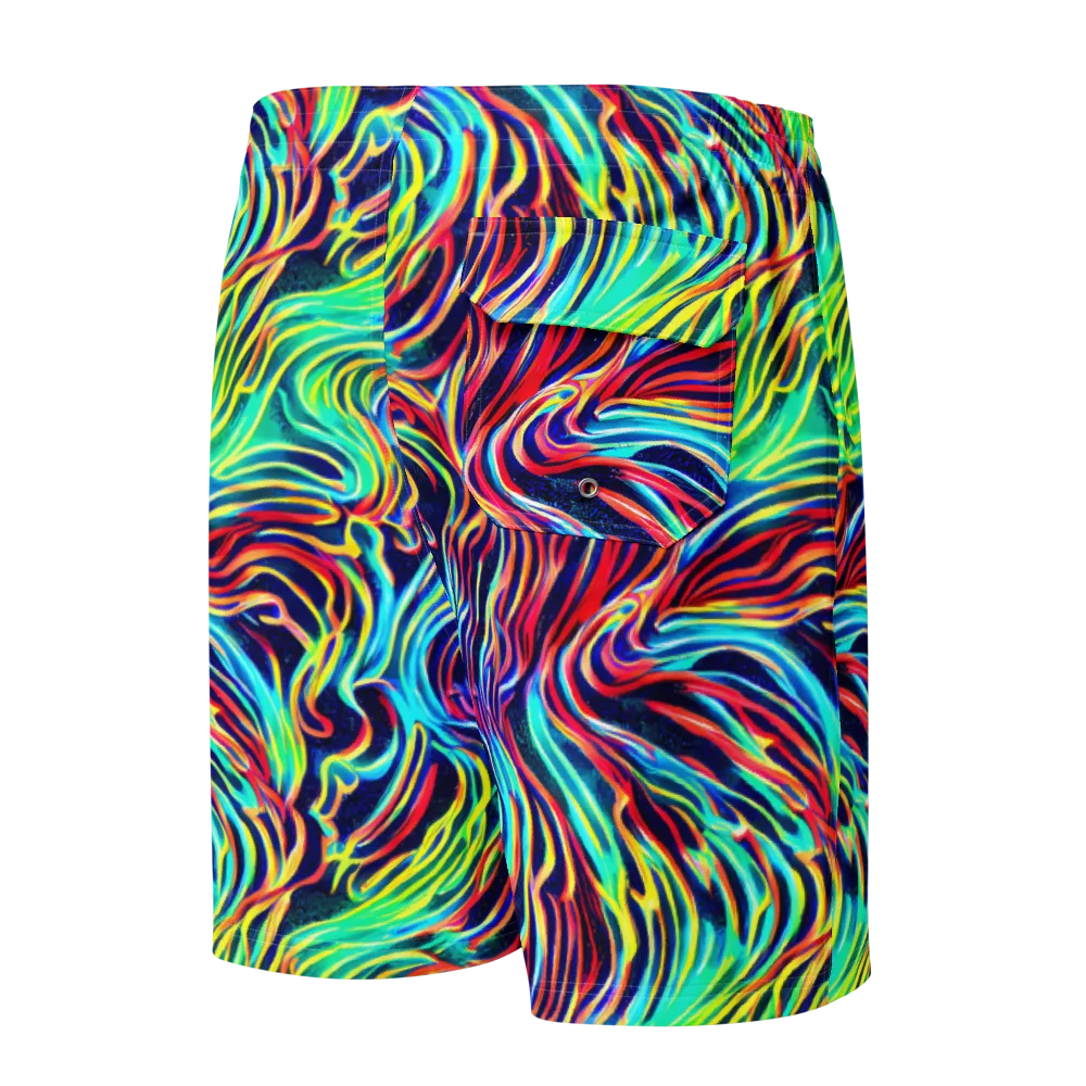 Cobalt Ribbon Reef on Men's Board Shorts — Back
