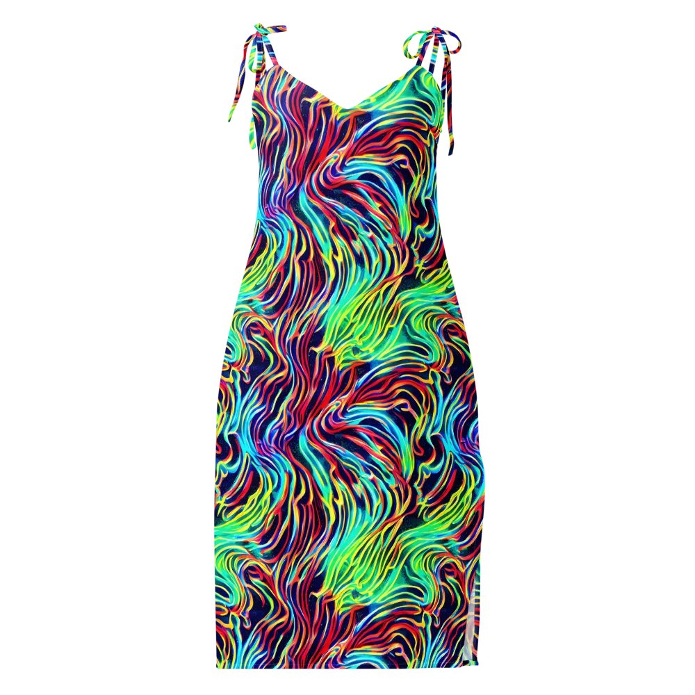 Cobalt Ribbon Reef on Slip Dress — Front