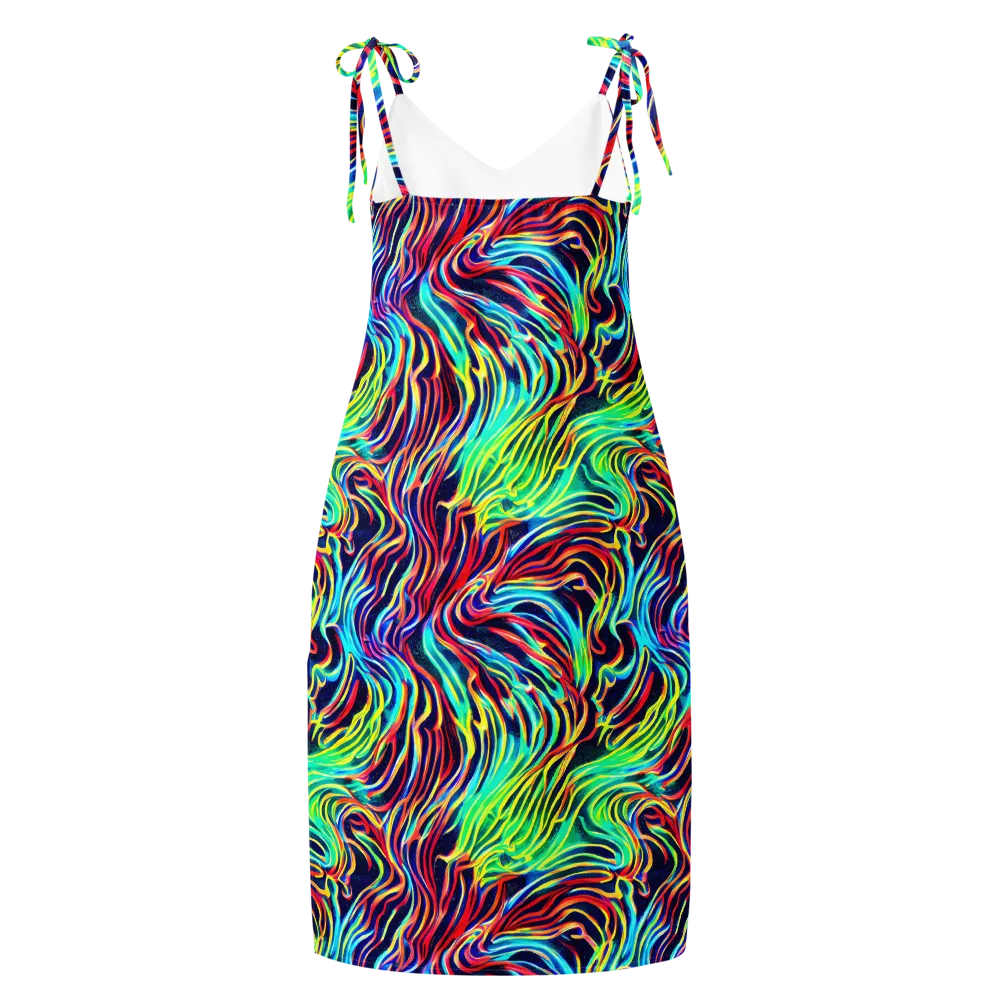 Cobalt Ribbon Reef on Slip Dress — Back
