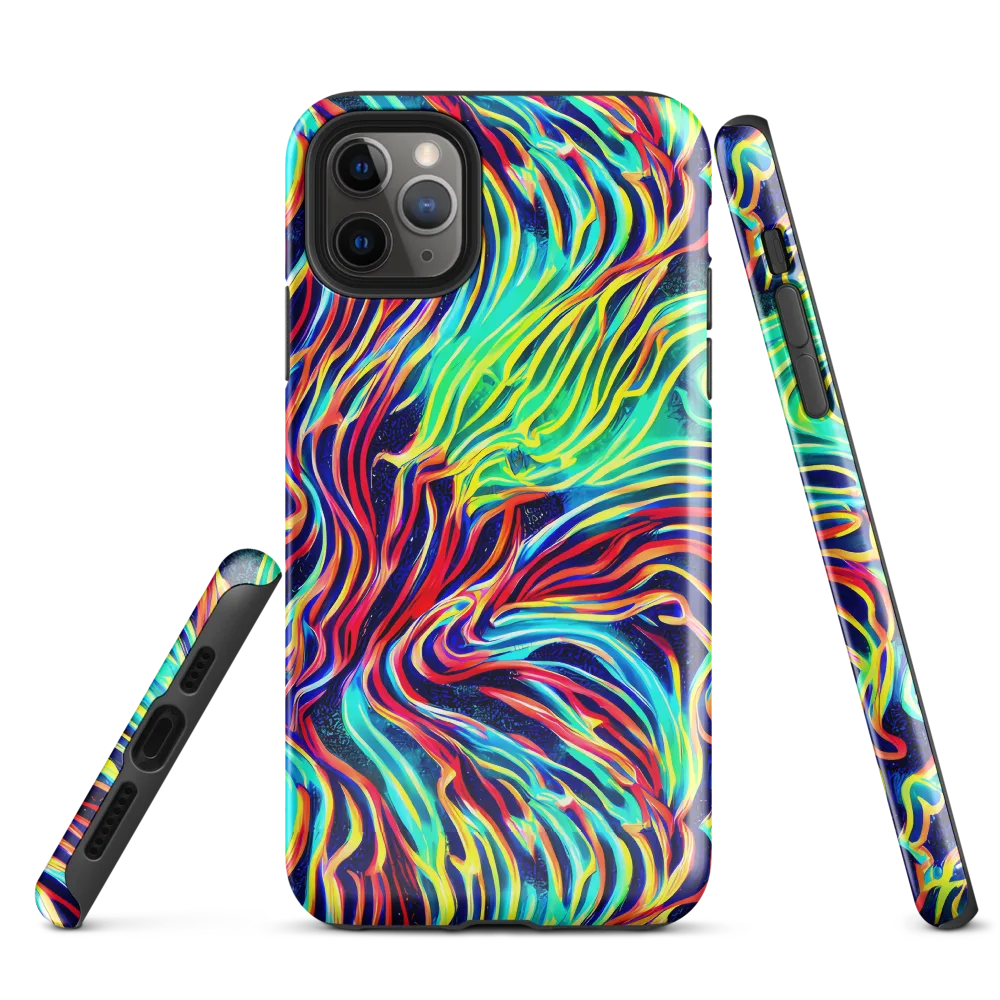 Cobalt Ribbon Reef on Tough Case for iPhone® — Front
