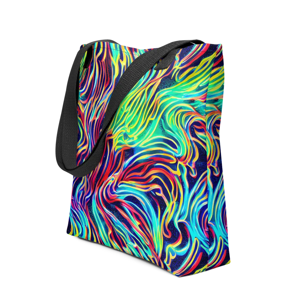 Cobalt Ribbon Reef on Tote Bag — Front