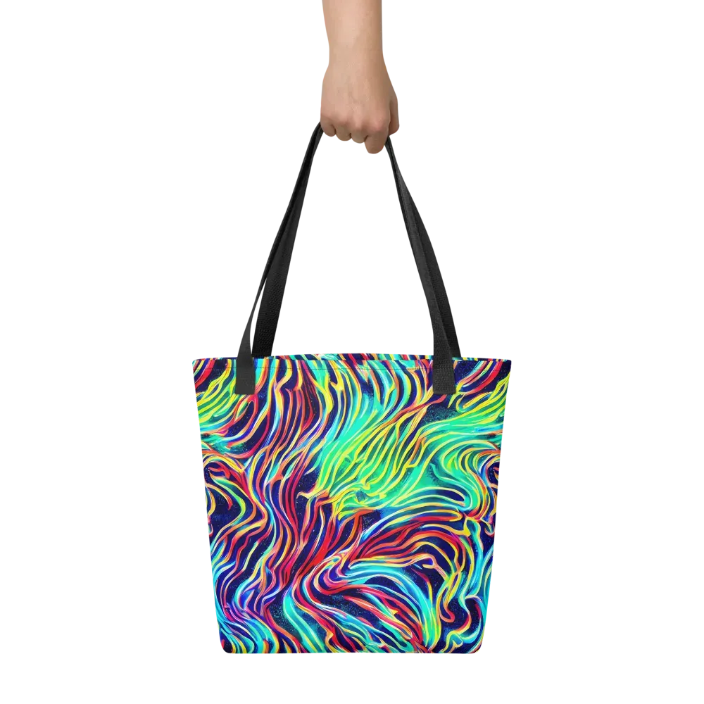 Cobalt Ribbon Reef on Tote Bag — Front